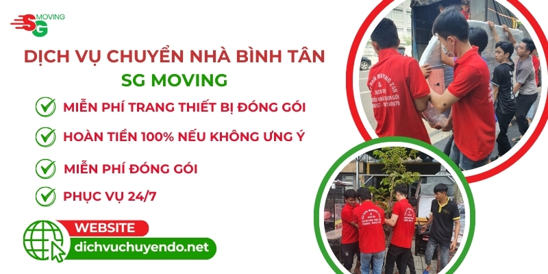 Chuyển nhà Bình Tân trọn gói giá rẻ tại tphcm của dịch vụ chuyển đồ SG MOVING uy tín, chất lượng