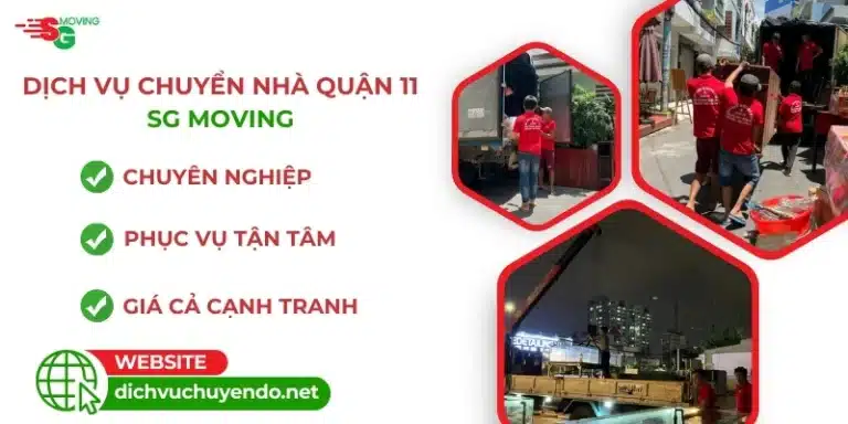Dịch vụ chuyển nhà Quận 11 trọn gói giá rẻ
